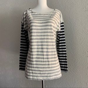 Talbots Colorblock Striped Long Sleeve Top